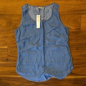 Chico's Light Blue Denim Tank Top